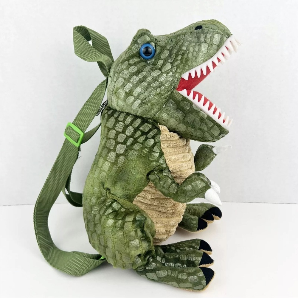 Hobby Lobby Green Plush T Rex Kid’s Backpack Realistic Yet Rubber Teeth